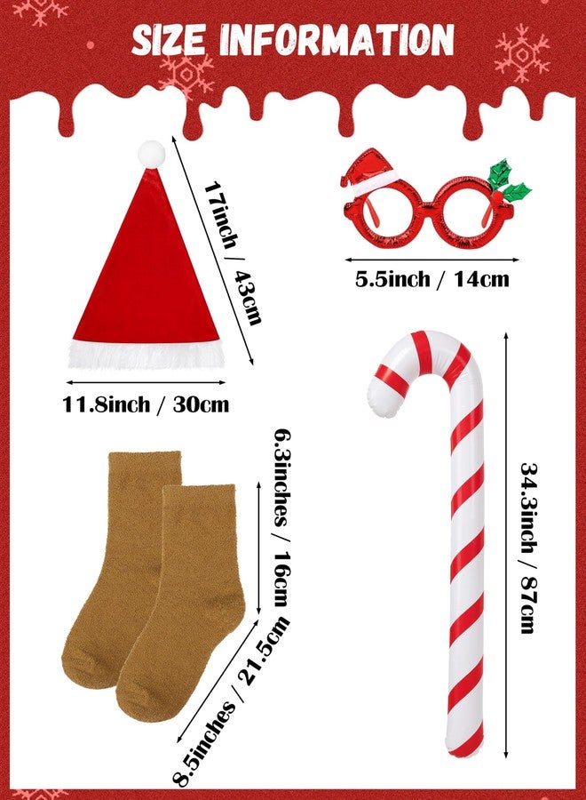 SOMSOC Men Gingerbread Onesie Pajamas Adult Flannel One-Piece Jumpsuit Christmas Hooded Sleepwear Homewear with Pockets - Image 3